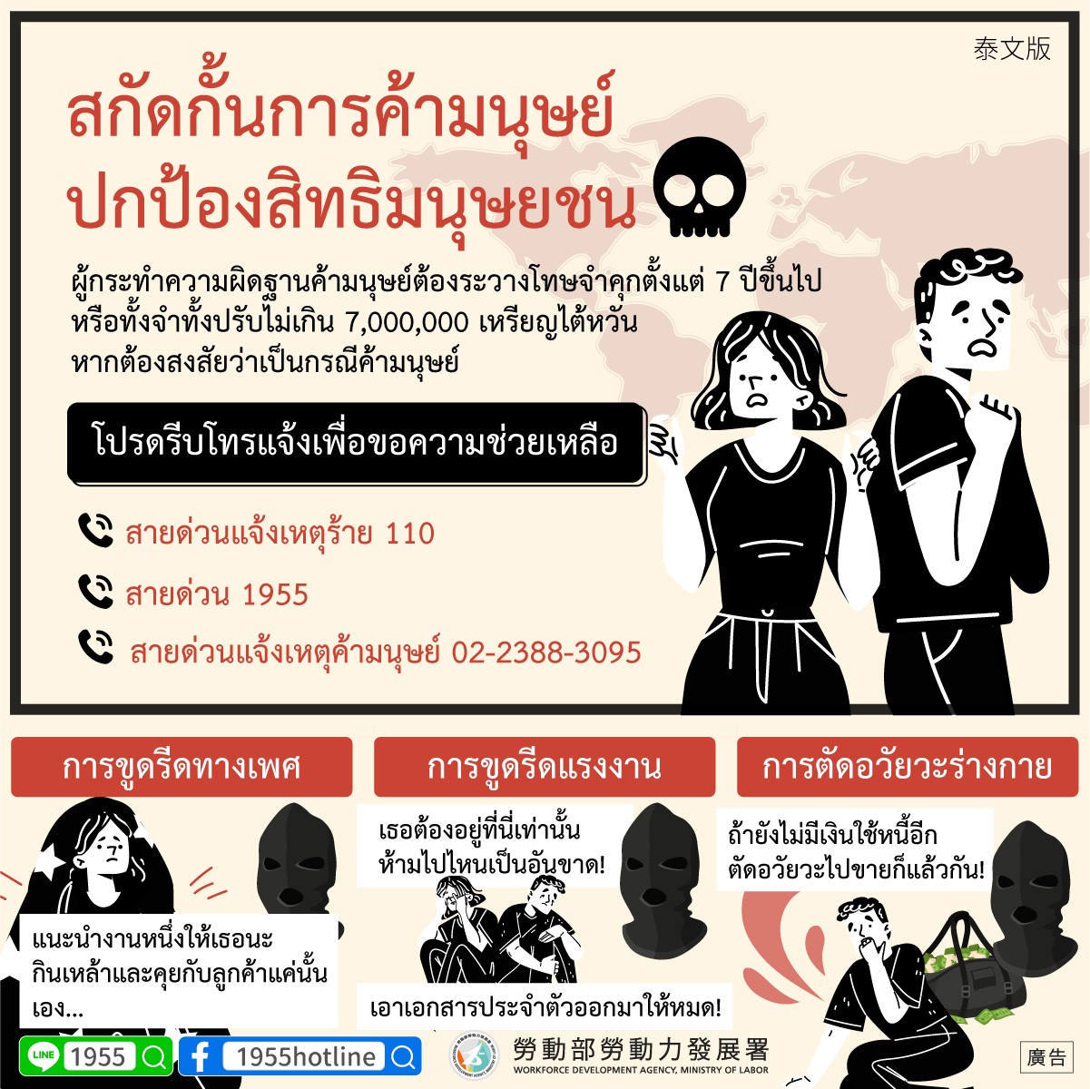 【轉知】重視人權！全民同心協力，打擊人口販運！照片