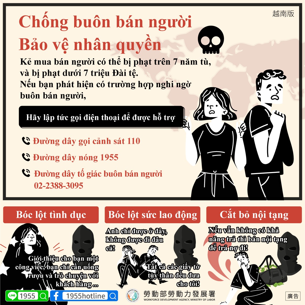 【轉知】重視人權！全民同心協力，打擊人口販運！照片