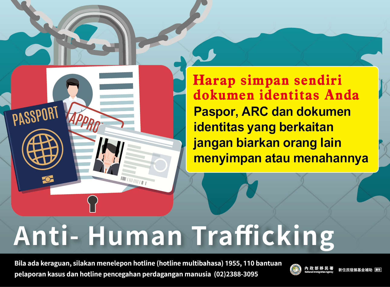 【轉知】重視人權！全民同心協力，打擊人口販運！照片